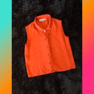 cute vintage button up crop top